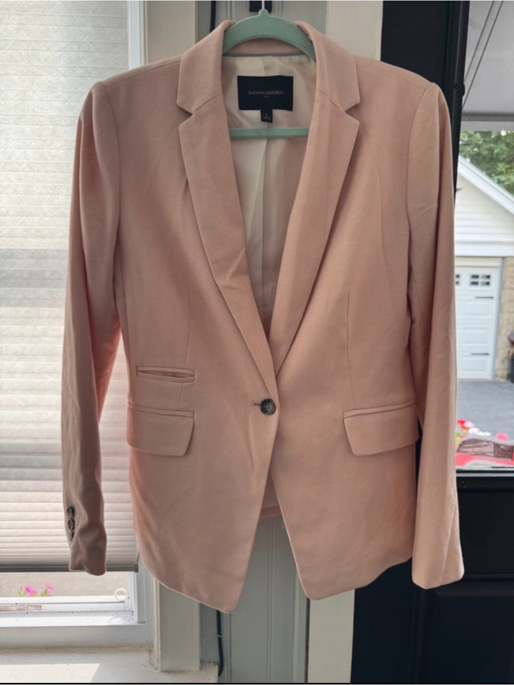 Banana Republic Light Blush Pink Single-Button Women's Blazer